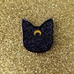 Luna Sailor Moon Glitter Pin By Mala Pins & Patches
