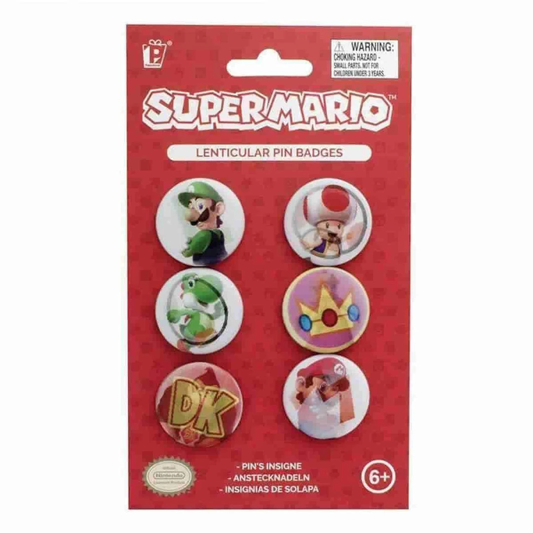 Nintendo Super Mario Lenticular Pin Set Super Mario Bros