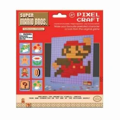 Nintendo Super Mario Bros. Nintndo NES Pixel Craft 8-bit Art Magnet Set 8 Designs