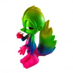 Punk Skunk Tie-Dyed Rainbow Medium Figure By SFBI Original X Ron English Popaganda