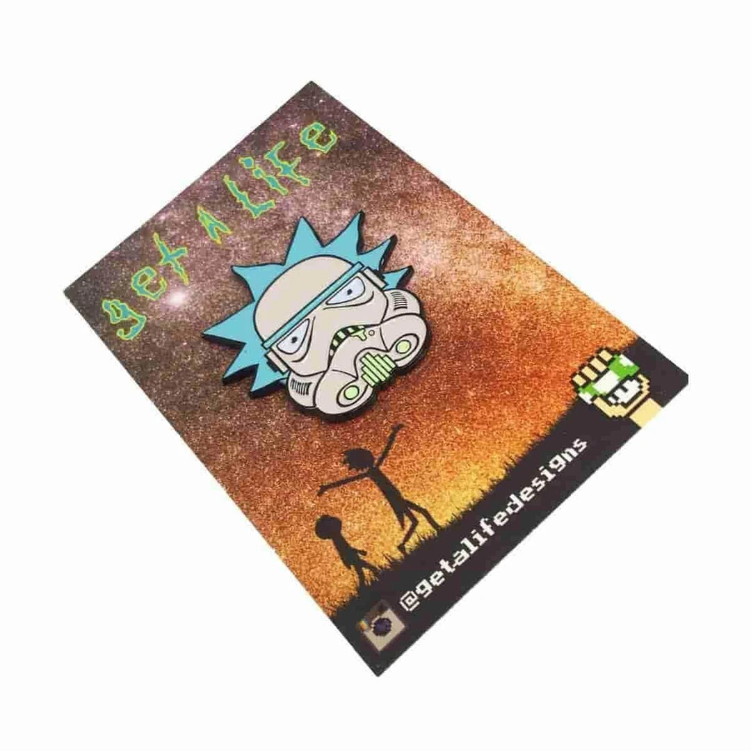 RICK STORMTROOPER: Rick & Morty X Star Wars Enamel Pin By Get A Life Designs Pins & Patches