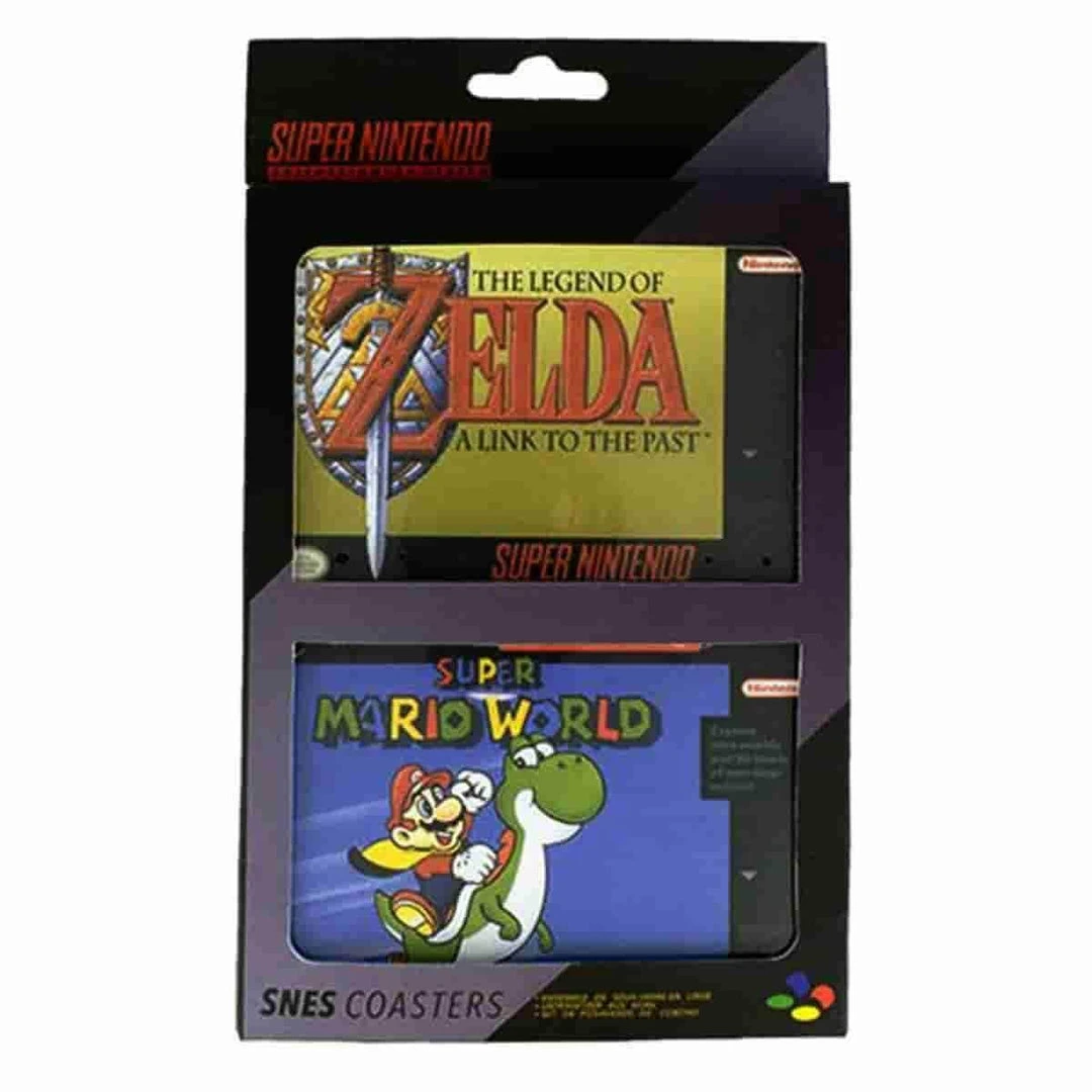 Super Nintendo SNES Game Cartridge Coasters - Official Nintendo