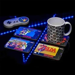 Super Nintendo SNES Game Cartridge Coasters - Official Nintendo