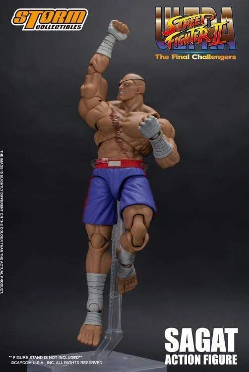 IamRetro.com Sagat Street Fighter II 1/12 Scale Action Figure By Storm Collectibles