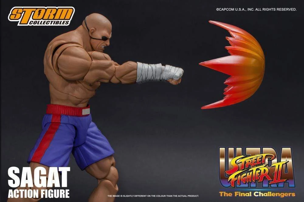 IamRetro.com Sagat Street Fighter II 1/12 Scale Action Figure By Storm Collectibles