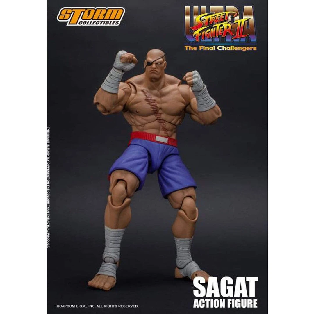 IamRetro.com Sagat Street Fighter II 1/12 Scale Action Figure By Storm Collectibles