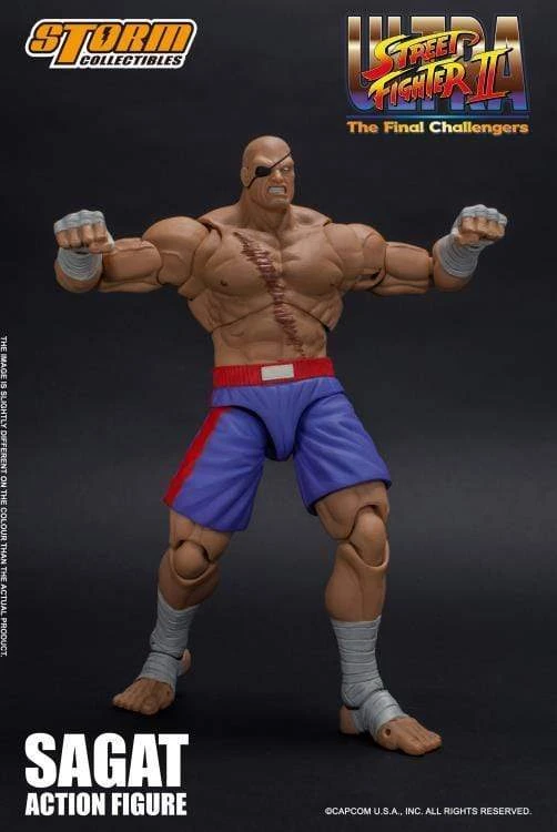IamRetro.com Sagat Street Fighter II 1/12 Scale Action Figure By Storm Collectibles