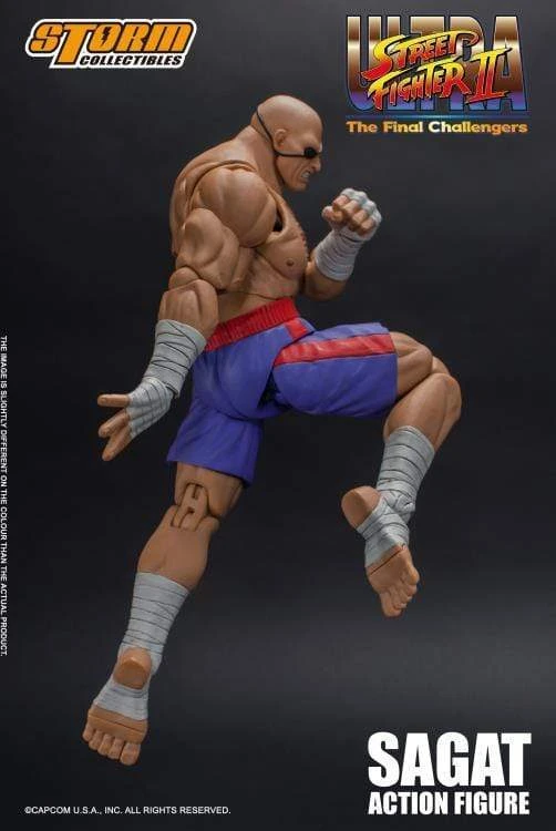 IamRetro.com Sagat Street Fighter II 1/12 Scale Action Figure By Storm Collectibles