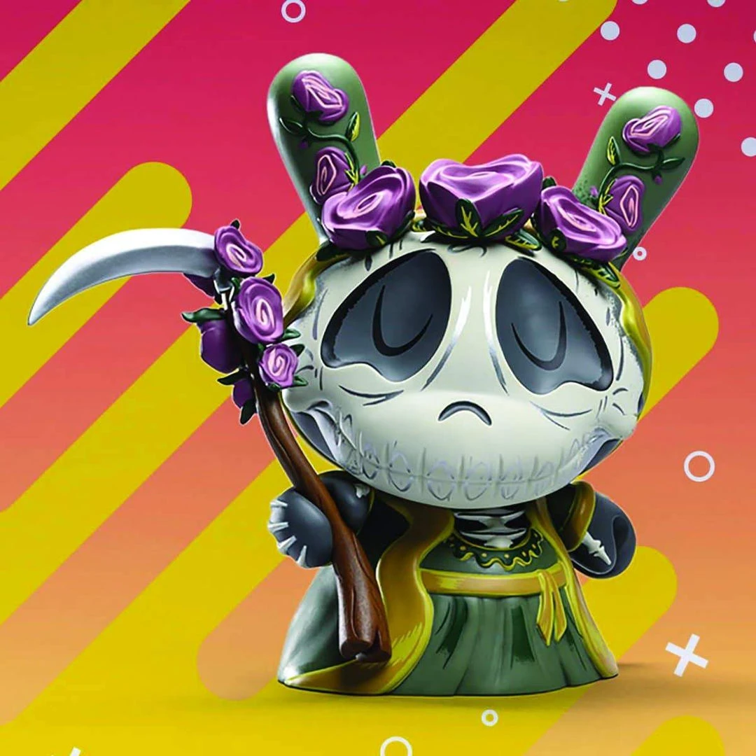 Green Santa Muerte 8-inch Dunny Designer Con Exclusive Kidrobot