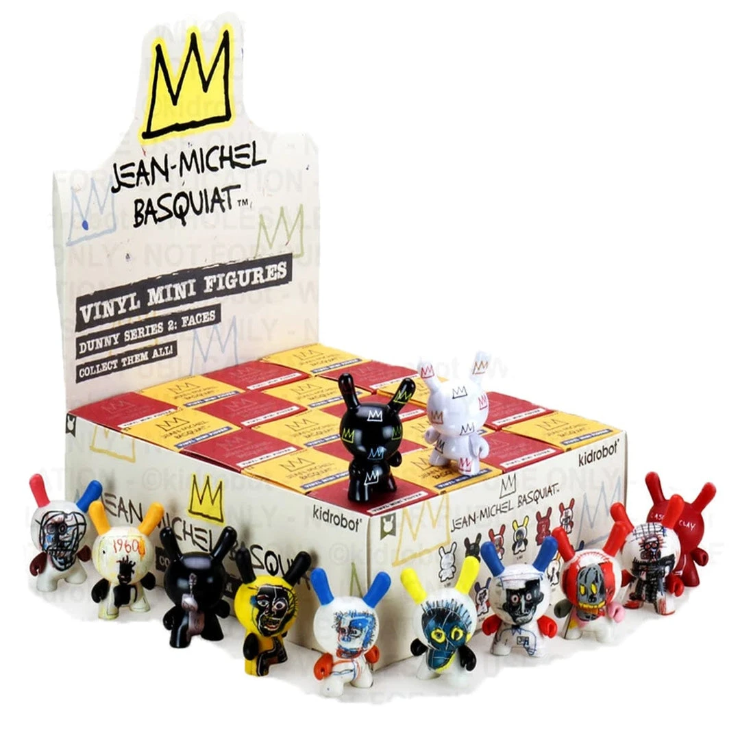 Basquiat Faces Dunny Mini Series 2 By Basquiat X Kidrobot Full Display Case 20 Blind Boxes