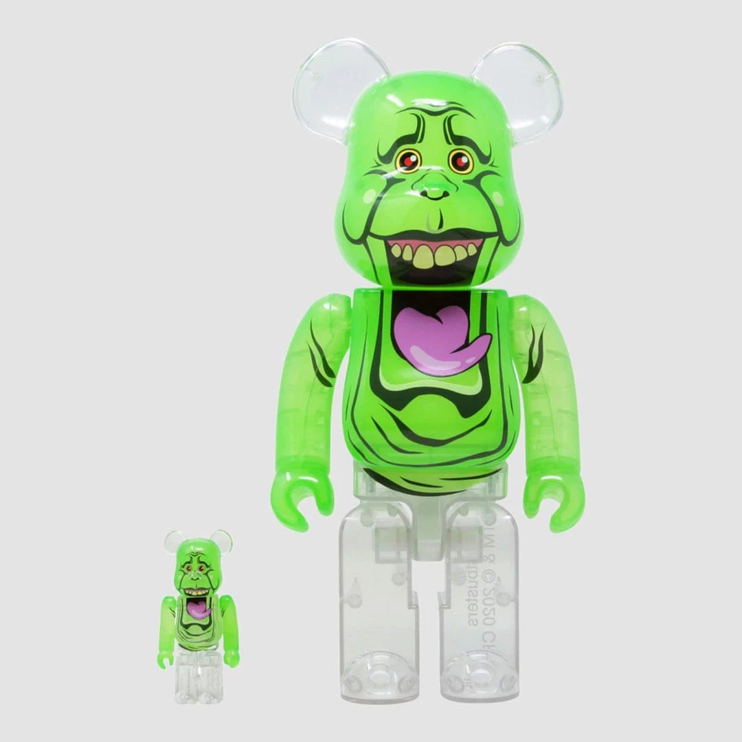 Medicom Toys Slimer Ghostbusters 400% & 100% Combo Bearbrick By Medicom