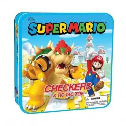 IamRetro.com Super Mario Bros Super Mario Vs Bowser Checkers & Tic-Tac-Toe Set By Nintendo