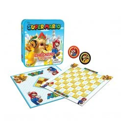 IamRetro.com Super Mario Bros Super Mario Vs Bowser Checkers & Tic-Tac-Toe Set By Nintendo