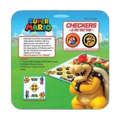 IamRetro.com Super Mario Bros Super Mario Vs Bowser Checkers & Tic-Tac-Toe Set By Nintendo