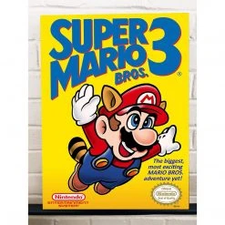 Super Mario Bros 3 - Nintendo NES Cover Gallery Wrapped Canvas Print