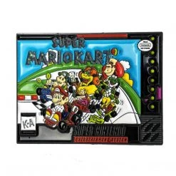 Super Mario Bros Super Mario Kart SNES Cover Art Enamel Pin By Phantom Pins