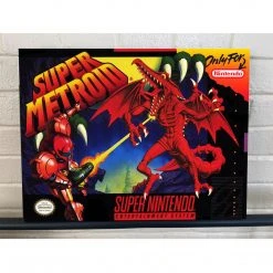 Nintendo Super Metroid - SNES Cover Galler Wrapped Canvas Print 12x16