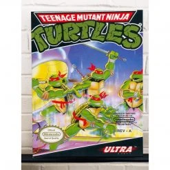 TMNT Wall Art Teenage Mutant Ninja Turtles Nintendo NES Cover Gallery Wrapped Canvas Art