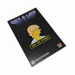 The Simpsons USE THE FORKS - Mark Hamill Simpsons Enamel Pin By Get A Life Designs