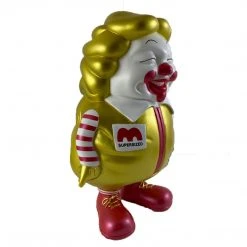 IamRetro.com MC SuperSized Full Gold Yellow / Red Sofubi Secret Base X Toy Tokyo By Ron English