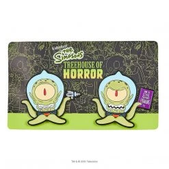 The Simpsons Kang & Kodos Simpsons Enamel Pin 2-Pack Glow-in-the-Dark Edition By Kidrobot IamRetro Exclusive