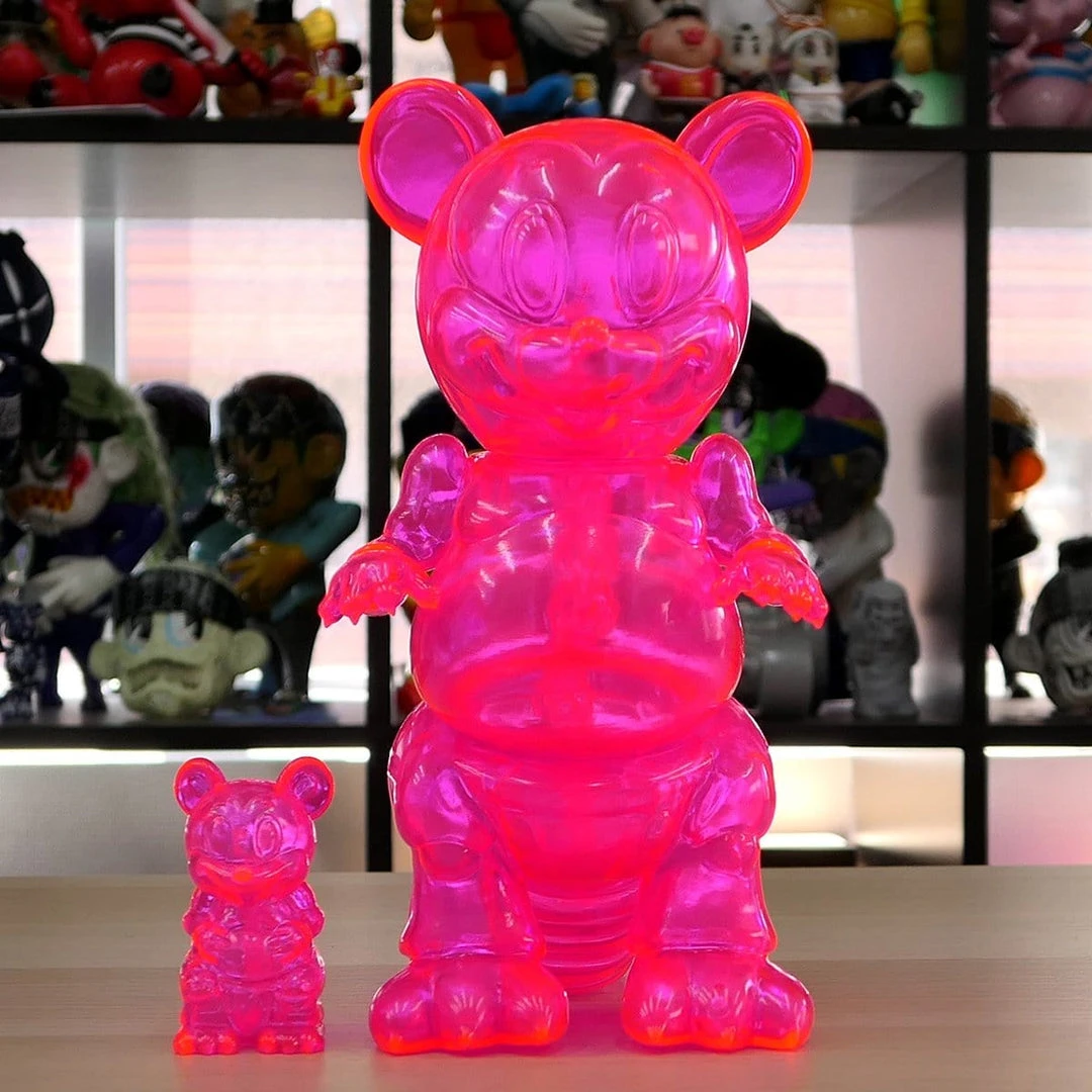 Mousezilla Clear Neon PK By Ron English Popaganda X Black Book Toy