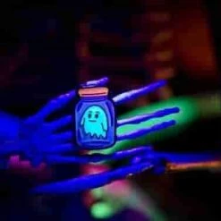 Ghost In A Bottle GID Enamel Pin By Hope Sick