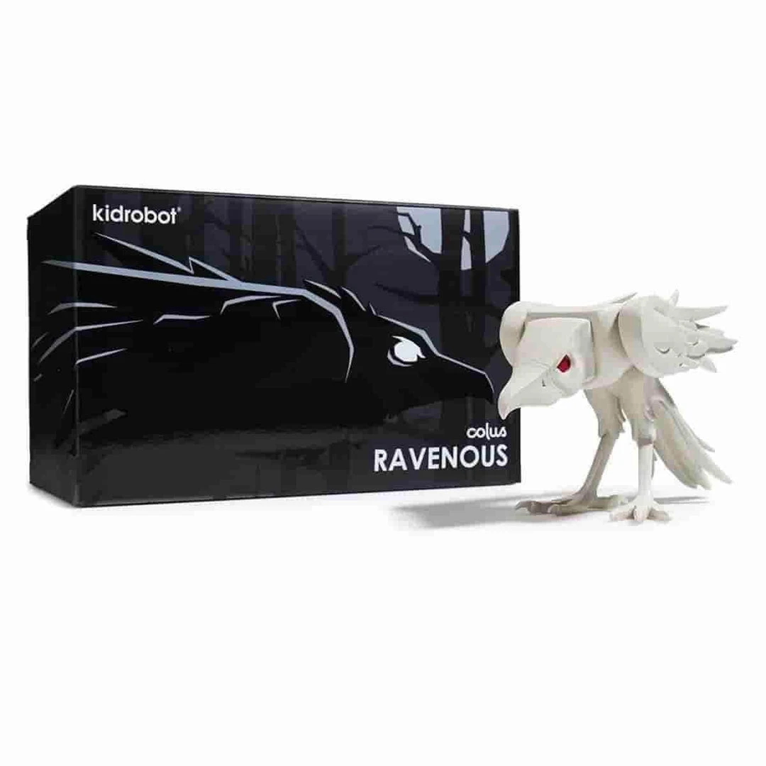 Ravenous 7" White Resin Art Figure By Kidrobot X Colus Limited To 200 Pieces