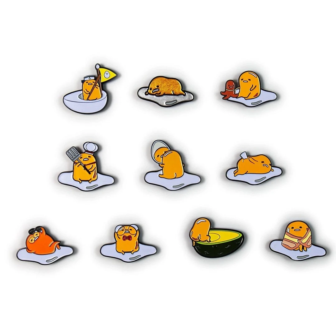 IamRetro.com Gudetama Eggstra Lazy Enamel Pin Blind Box Series By Sanrio X Kidrobot