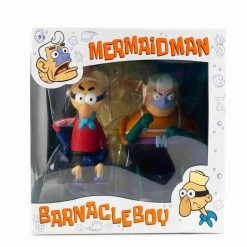 Mermaid Man & Barnacle Boy In INvisible Boat Medium Vinyl Figure By Kidrobot